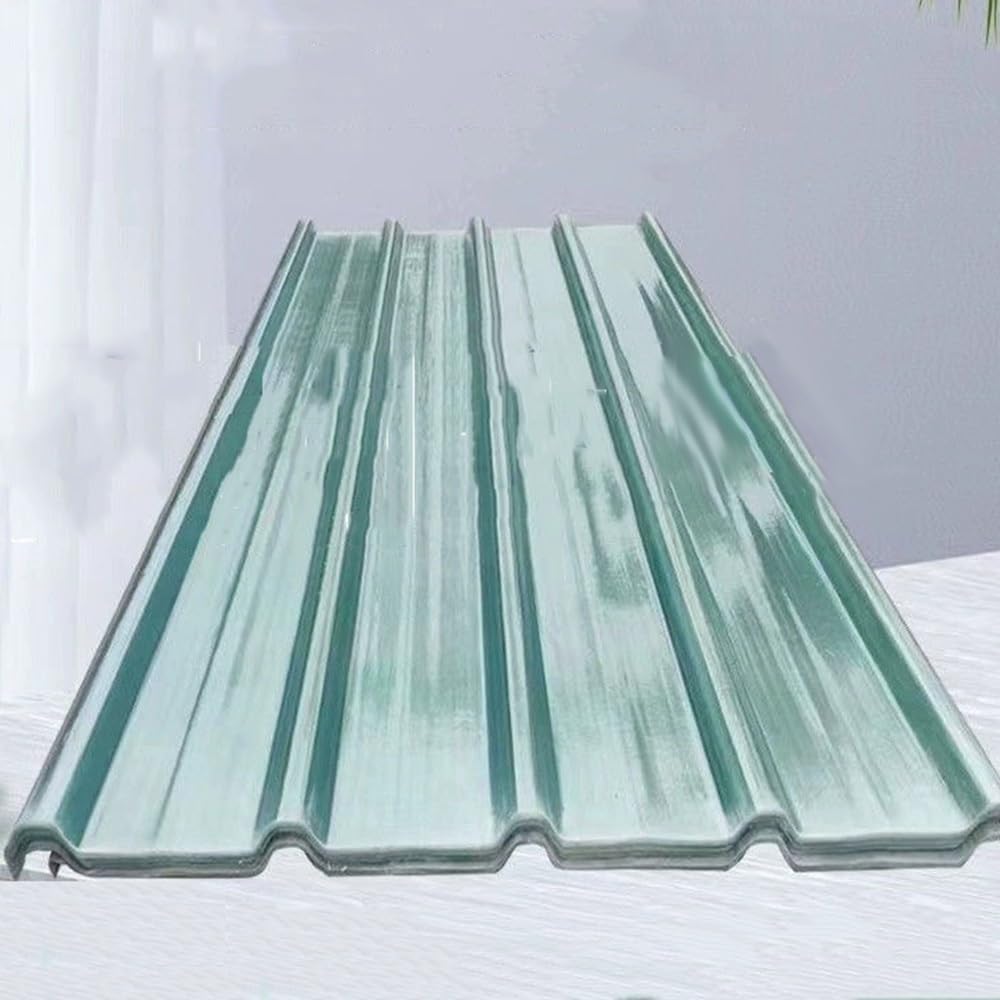 SVBVRFEEW Clear Roofing Panel Pergola Roof Panels Transparent Rainproof Board 0.08" Thick Fiberglass Daylighting Panels Roofing Sheet with Screws,