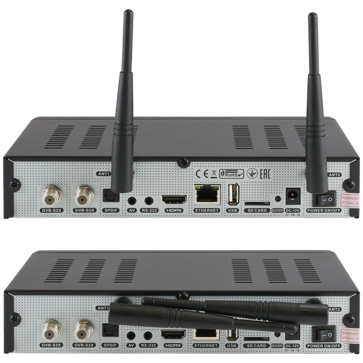 OCTAGON SF8008 UHD 4K Supreme Twin Sat Receiver + NONIC HDMI Kabel, 2X DVB-S2X Tuner, E2 Linux & Define OS, mit PVR Aufnahmefunktion, M.2 M Key, Gigabit LAN, Sat to IP, Kartenleser, WiFi WLAN