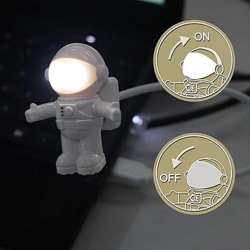 Miniatura 2 de SOONDAR® Creative Spaceman Astronauta LED Flexible USB Luz para portátil PC Notebook