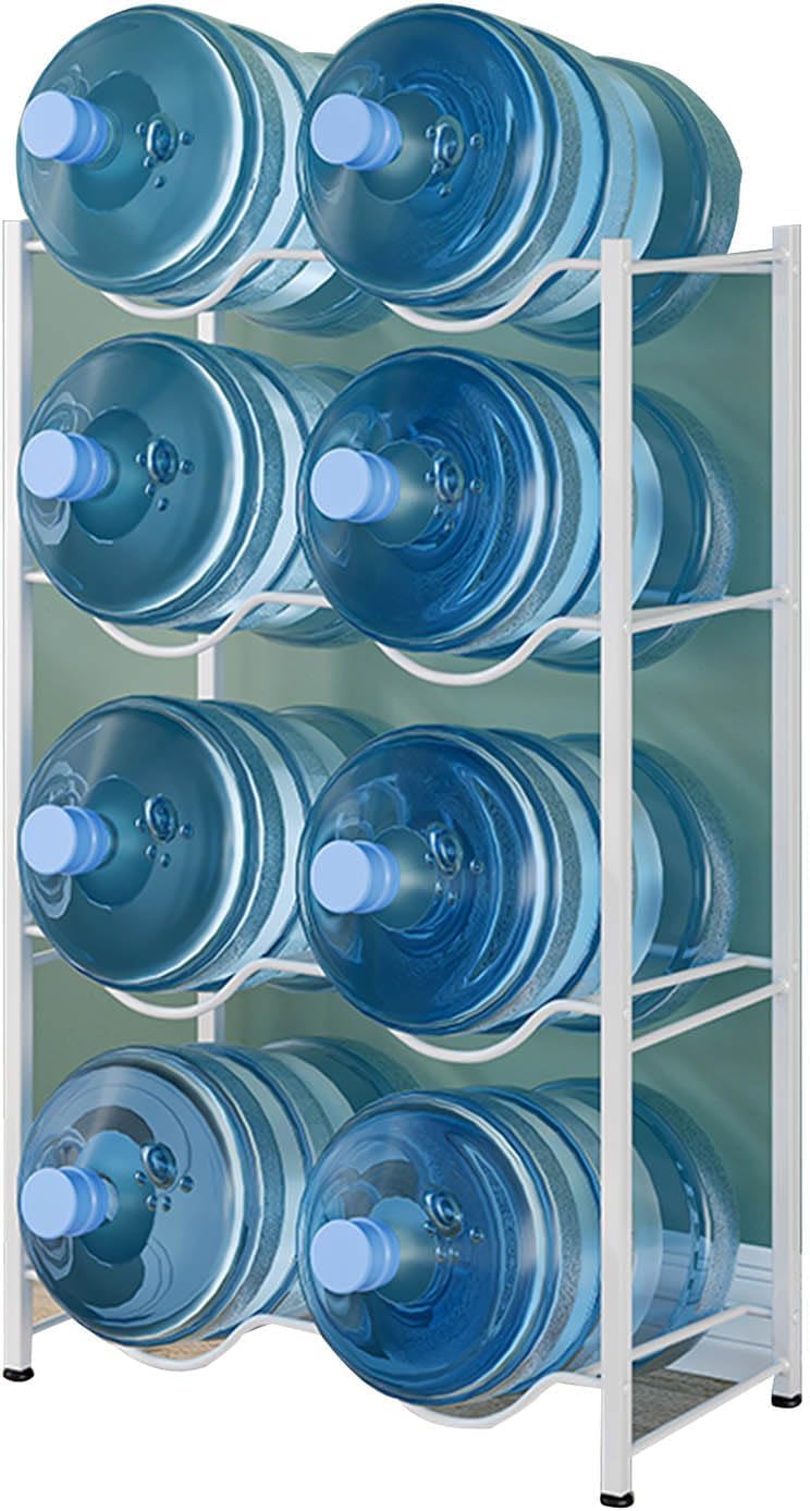 Étagère bouteille eau 15l pour résoudre le manque de place avec ce rangement double rangée