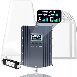 Amplificador de sinal de celular para casa e escritório, até 8000 pés quadrados, amplificador de sinal de celular para banda 2/25/4/66/5/12/17/13 com todas as operadoras dos EUA, aumenta 5G 4G LTE