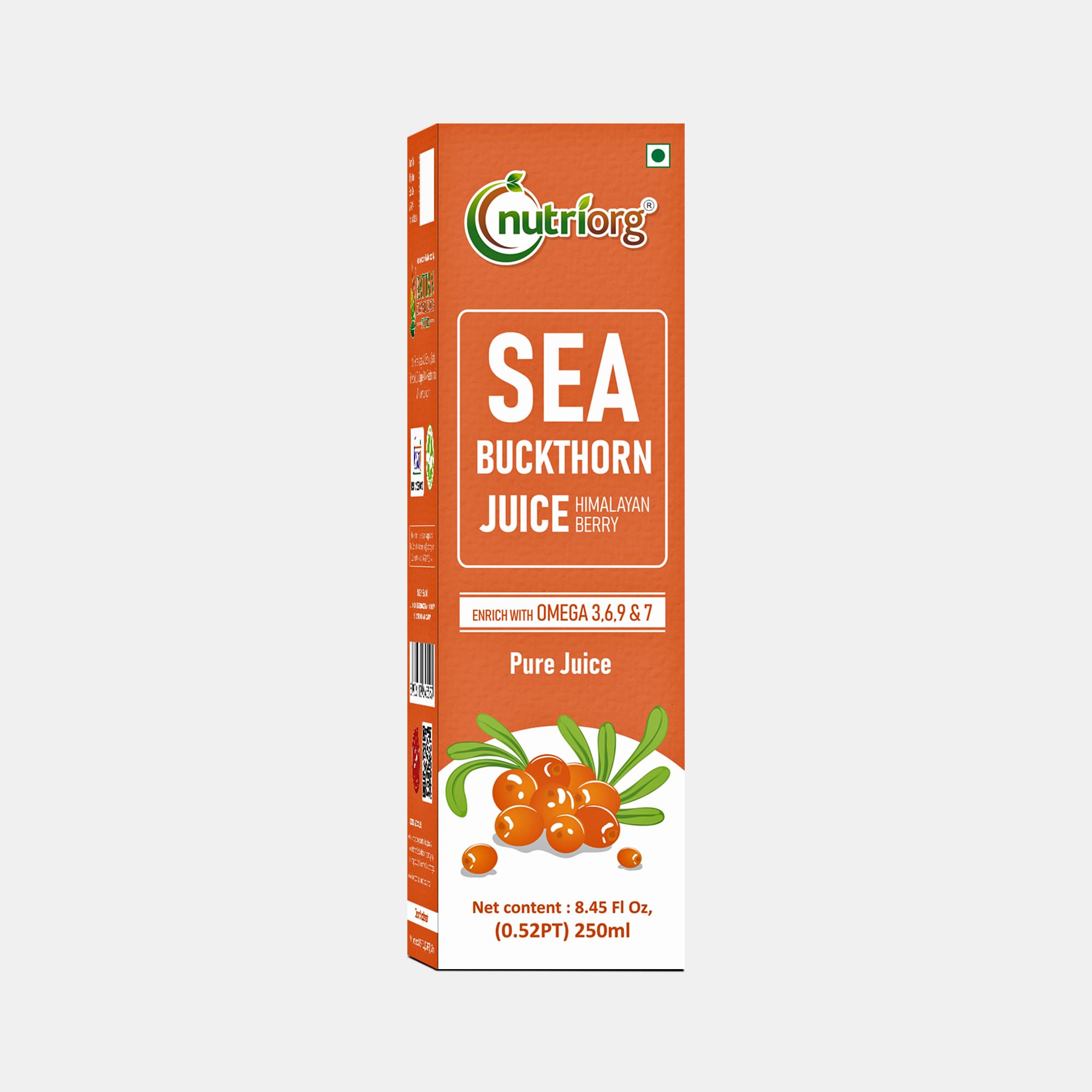 Nutriorg Sea Buckthorn Juice | Himalayan Berry | Rich in Omega 3, 6, 7, 9 & Vitamin C | Immunity Booster & Antioxidant | 250 ML | No Added Sugar (B0DF2ZMP5Q) Amazon Price History, Amazon Price Tracker