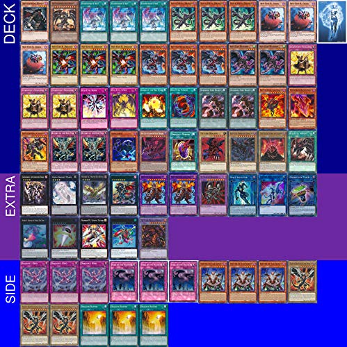 YUGIOH Tournament Ready Red-Eyes B. Dragon Deck with Complete Extra & Side Deck and exclusive Phantasm Gaming Token + a Deck Box & 100 Sleeves