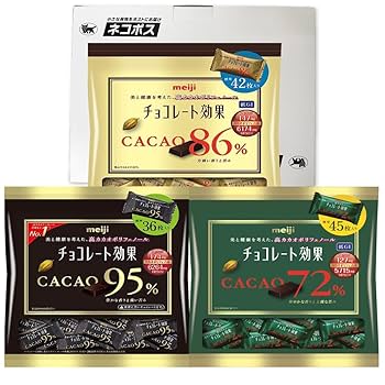 Amazon | 明治 チョコレート効果カカオ (72% 86% 95%) 3種 各1袋