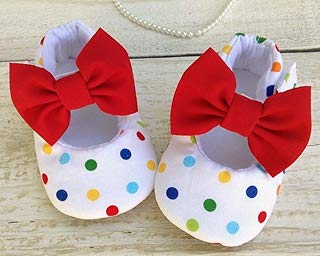 Zapato para bebé blanco puntos