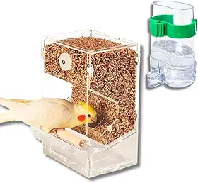 Comedouro automatico para calopsita e bebedouro para passaro