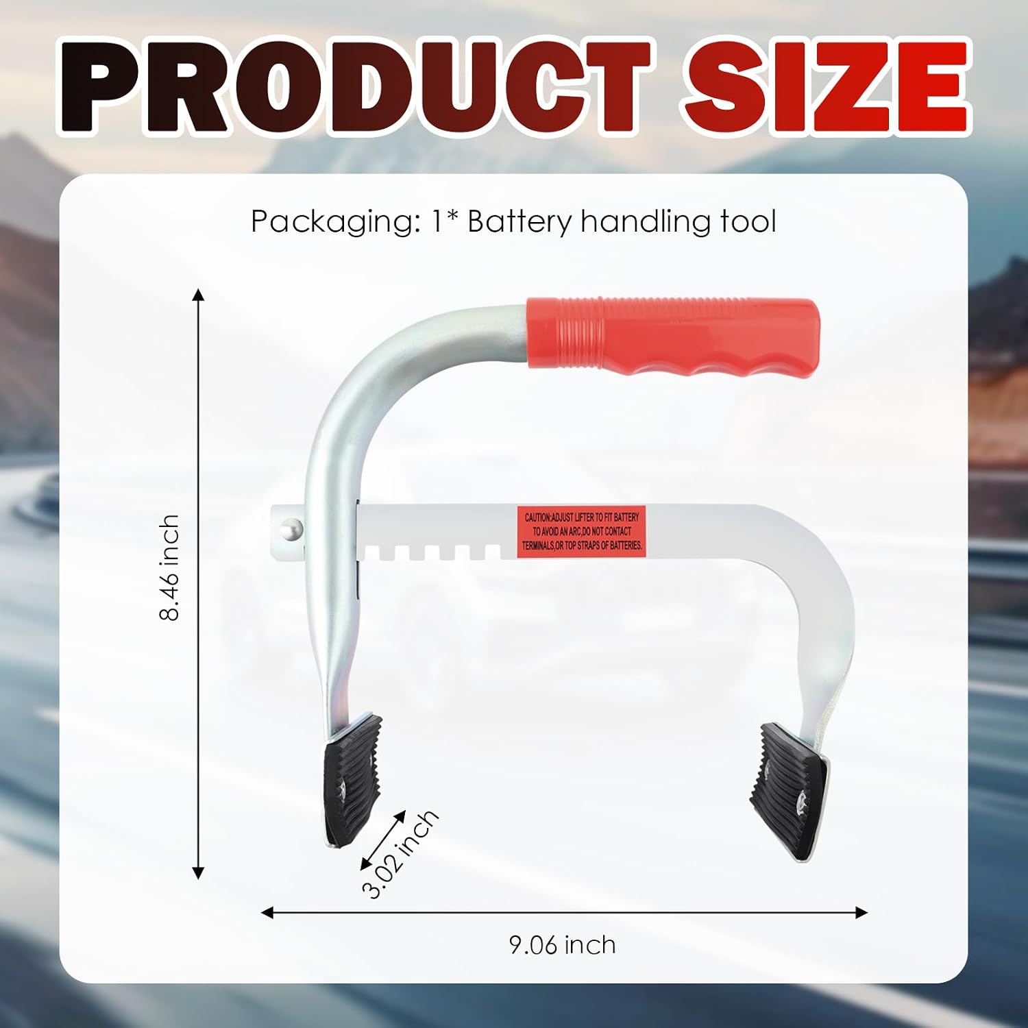4.5 to 7.5" Heavy Duty Car Battery Carrier,Battery Lifter for Lifting and Carrying Batteries,Universal Car Batteries Removal Tool as Automotive Tools with Non-Slip Pads