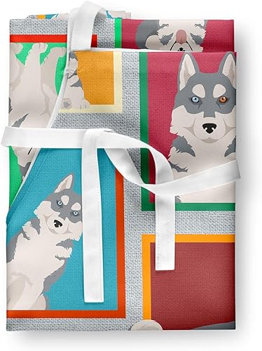 Miniatura 3 de Caroline's Treasures Lots of Grey Siberian Husky Apron