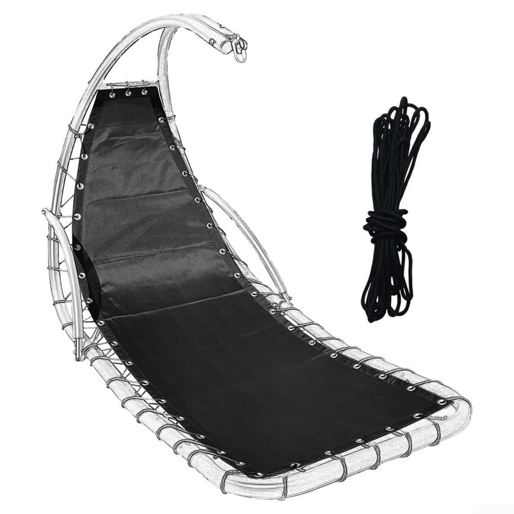 Tissu de rechange pour chaise à bascule suspendue, housse de siège pour balançoire de jardin, rechange avec corde d’attache pour l’extérieur, pour véranda, 64x197x23cm (1 pièce sans poches)