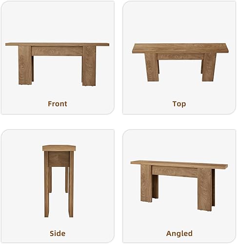 Miniatura 6 de Mesa consola de 70.9 pulgadas de largo para entrada, mesa de sofá de madera estrecha detrás del sofá rectangular, mesas de entrada de vestíbulo con