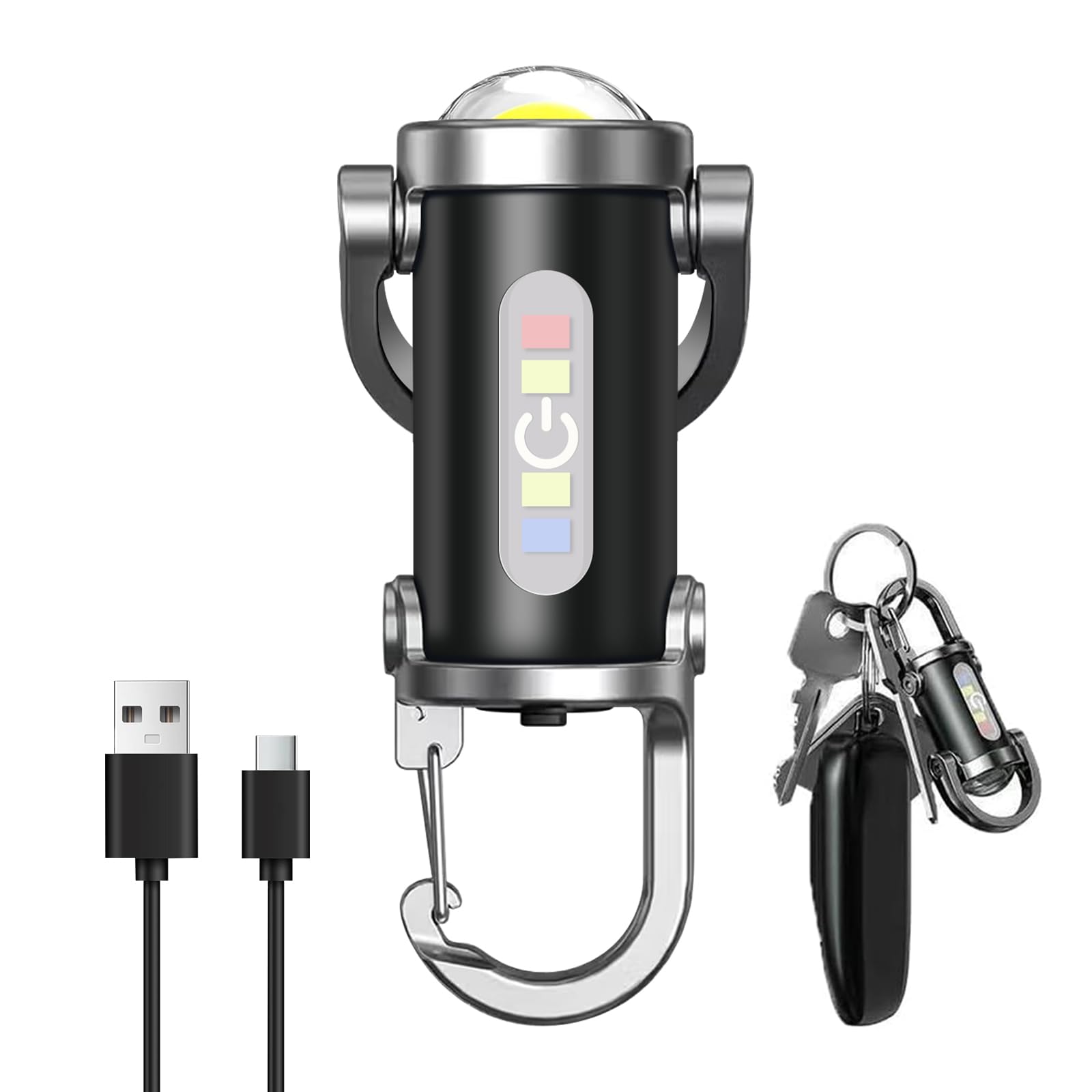 PnxdeobXL Mini Torch Key Ring, Various Light Modes, USB Rechargeable, Compact & Lightweight for Camping, Hiking and Outdoor Activities-picture-39