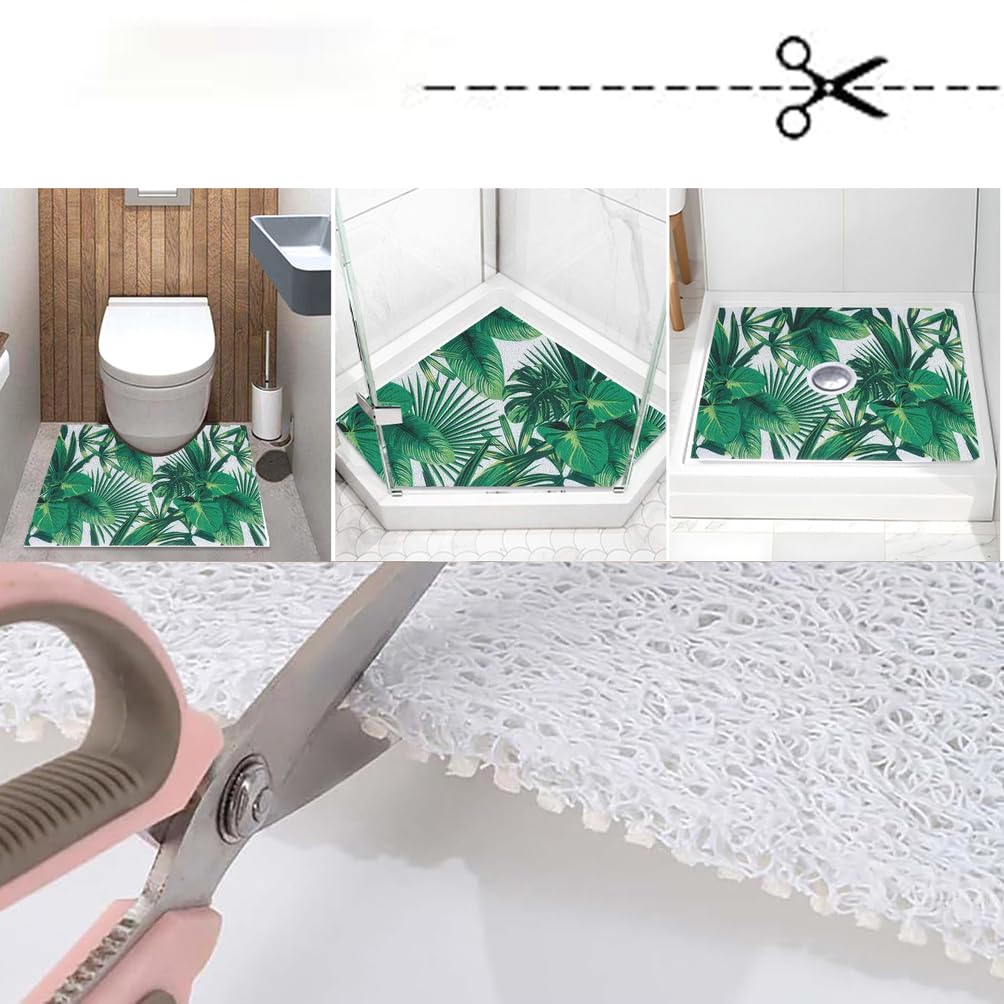 Badematte rutschfest 80X80 cm Duschmatte rutschfest PVC Luffa Material Weich Komfort ohne Saugnäpfe mit Ablaufloch Duschteppich für Badezimmer Duschkabine
