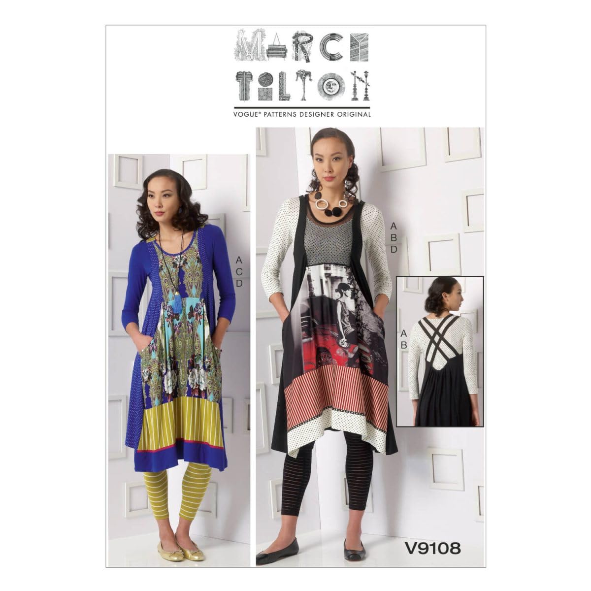 Patrons de Top/Robe et Leggings Vogue 9108 patrons de couture en papier
