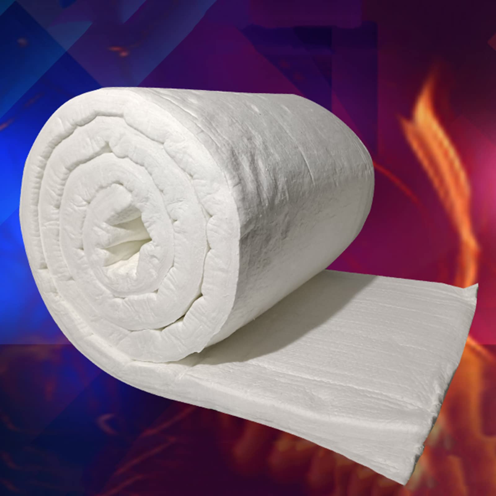 Coperte Antincendio Ignifuga, Alta Temperatura 2300 F Isolamento in Fibra di Ceramica Deflettore Coperta Antincendio per Stufe Forno Mattoni Refrattari Caldaie Forni Fabbri Pizza,10mm 0.61x15m
