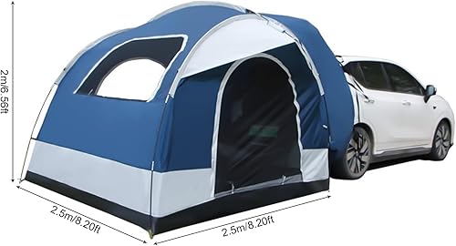 Miniatura 2 de Tienda de campaña montada en automóvil, tienda de campaña para vehículos de 8.2 x 8.2 x 6.56 pies con alfombrilla y bolsa de almacenamiento, tela
