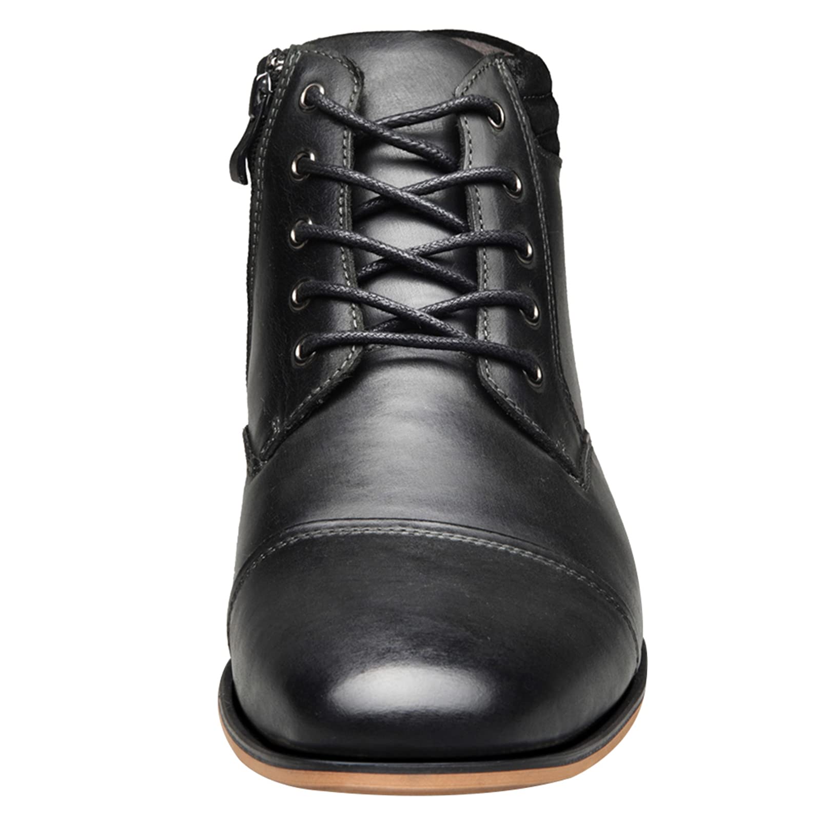 ANUFER Uomo Vintage Allacciare Pelle Stivali Zip Formale Scarpe da Sera