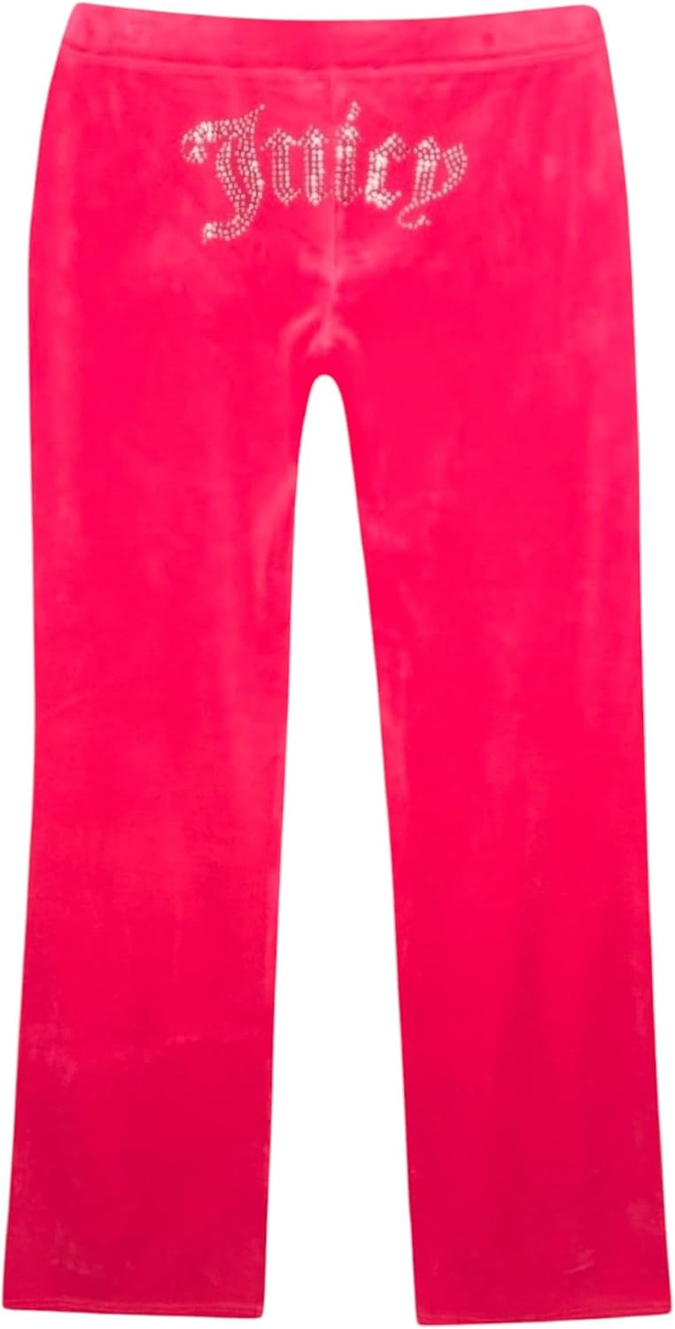 Juicy Couture Women's Plus Size Bling Velour Track Pants