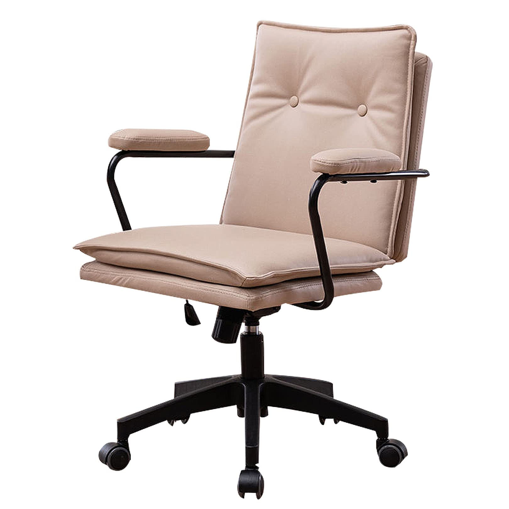 Chaise de bureau en cuir de luxe et tissu technique pour un confort absolu