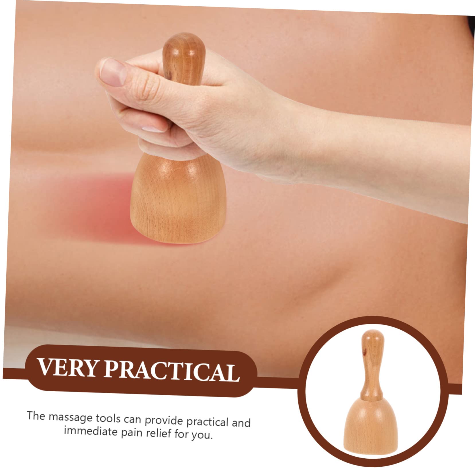 Beaupretty Kit Maderoterapia Palo Raspador de Madera para Guasha, Herramienta de Masaje Fácil de Llevar Gimnasio y Oficina