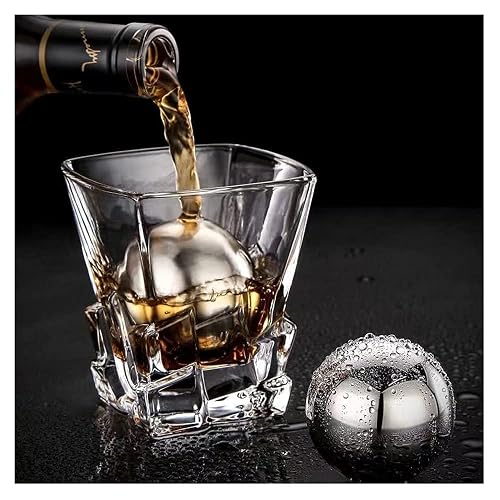 Ecentaur Reusable Stainless Steel Ice Cube Metal 5.5cm Set of 2
