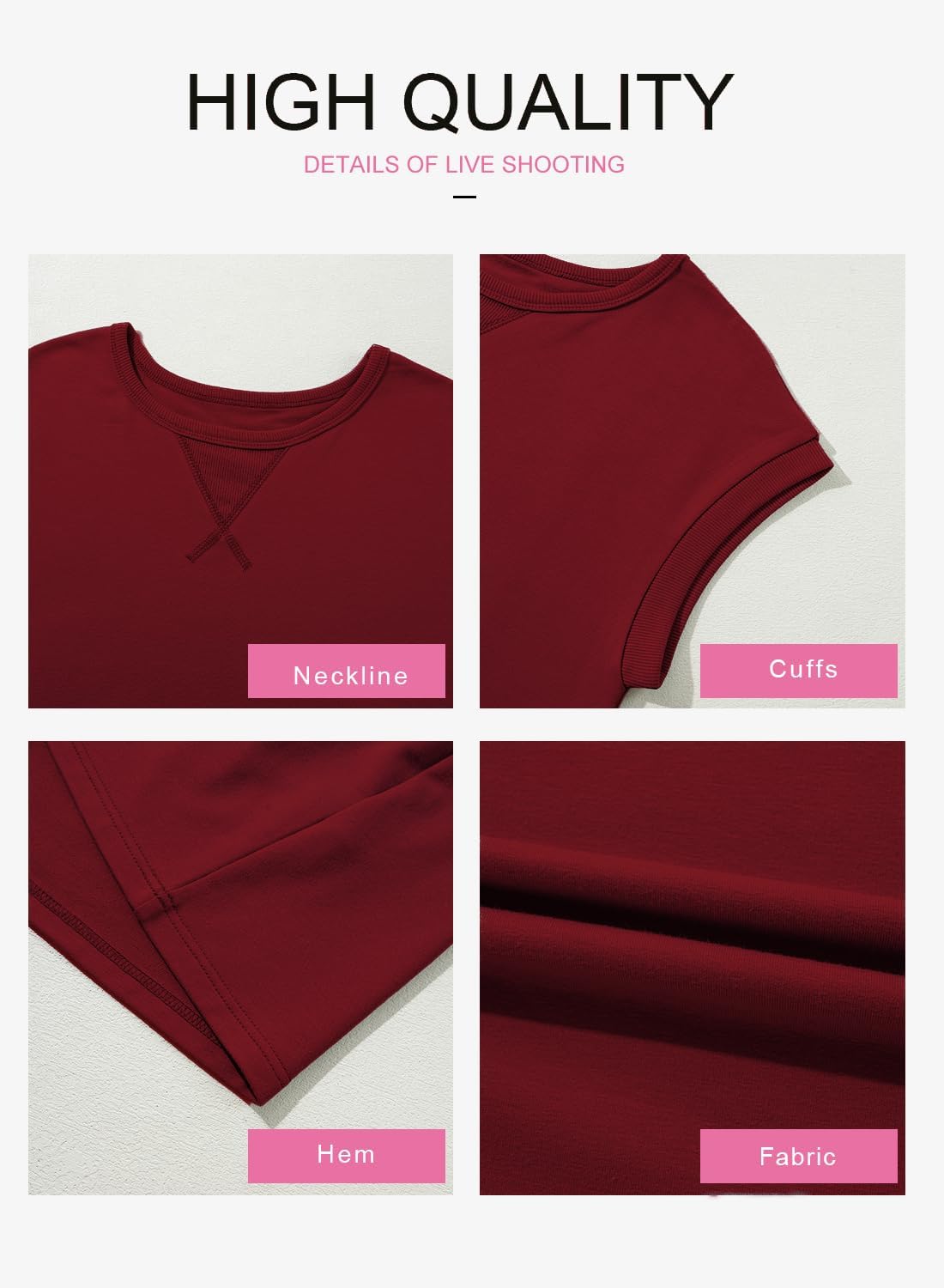 BLENCOT Womens Summer Dresses Casual Cap Sleeve Spring Ruffle Mini Sporty Sweatshirt Trendy Tshirt Dress - Image 5