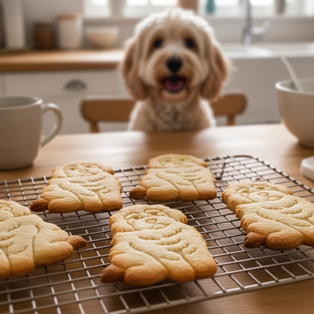BAKERLOGY Set of 2 Cavapoo Cookie Cutters (Face & Full Body) – Cavoodle Dog Shapes for Homemade Pet Treats, Designer Dog Baking & Groomer Gifts