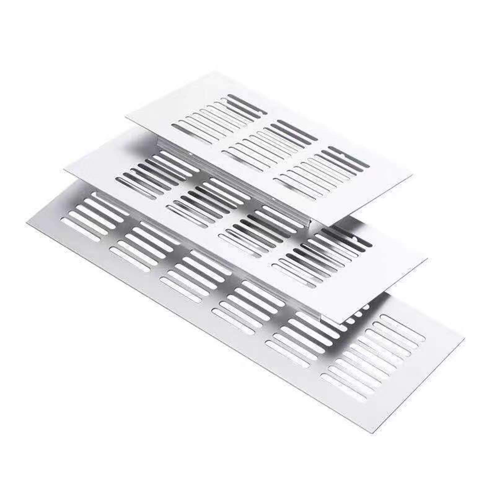 Kratka wentylacyjna ze stopu aluminium 15 cm 60 cm perforowane osłony wentylacyjne do szafy i szafki na buty trwałe dwuspadowy otwór wentylacyjny DIY akcesoria wydajne rozwiązanie przepływu powietrza