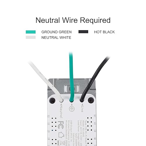 Vista 22 de BN-LINK Interruptor de luz inteligente WiFi en pared, no requiere concentrador con función de temporizador, blanco, compatible con Alexa y Google