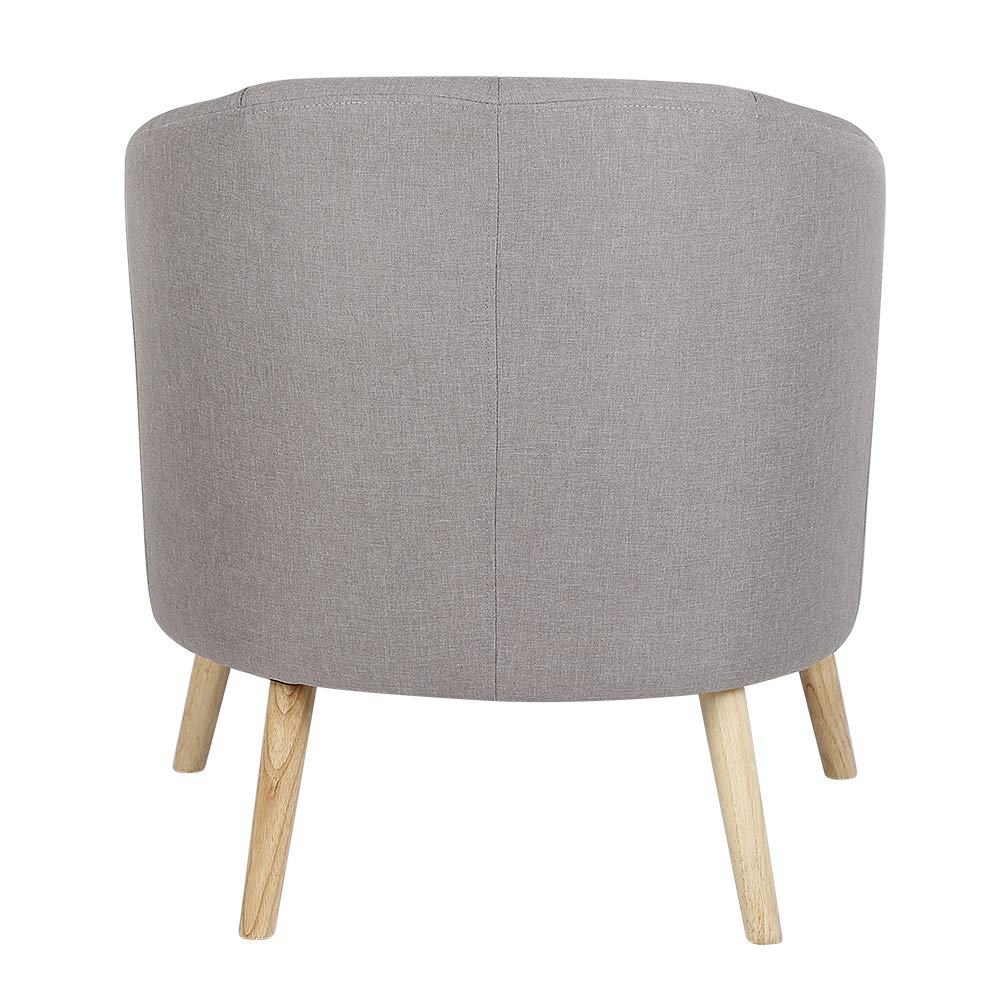 Generico Sgabello Skandinavische Sessel für Esszimmer/Wohnzimmer/Büro/Empfang/Café Leinensofa 79x64x50cm (Grau 79x64x50cm)