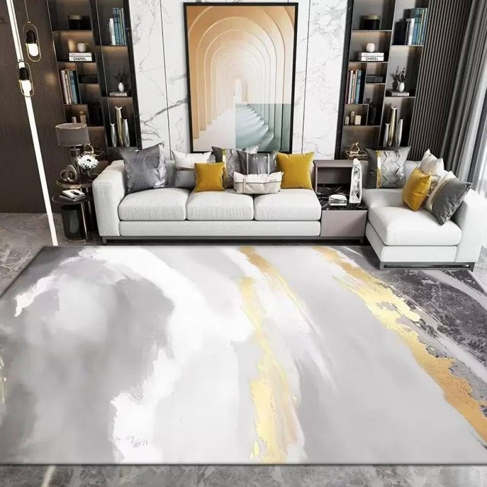 Tapis de grande surface pour salon moderne et cocooning