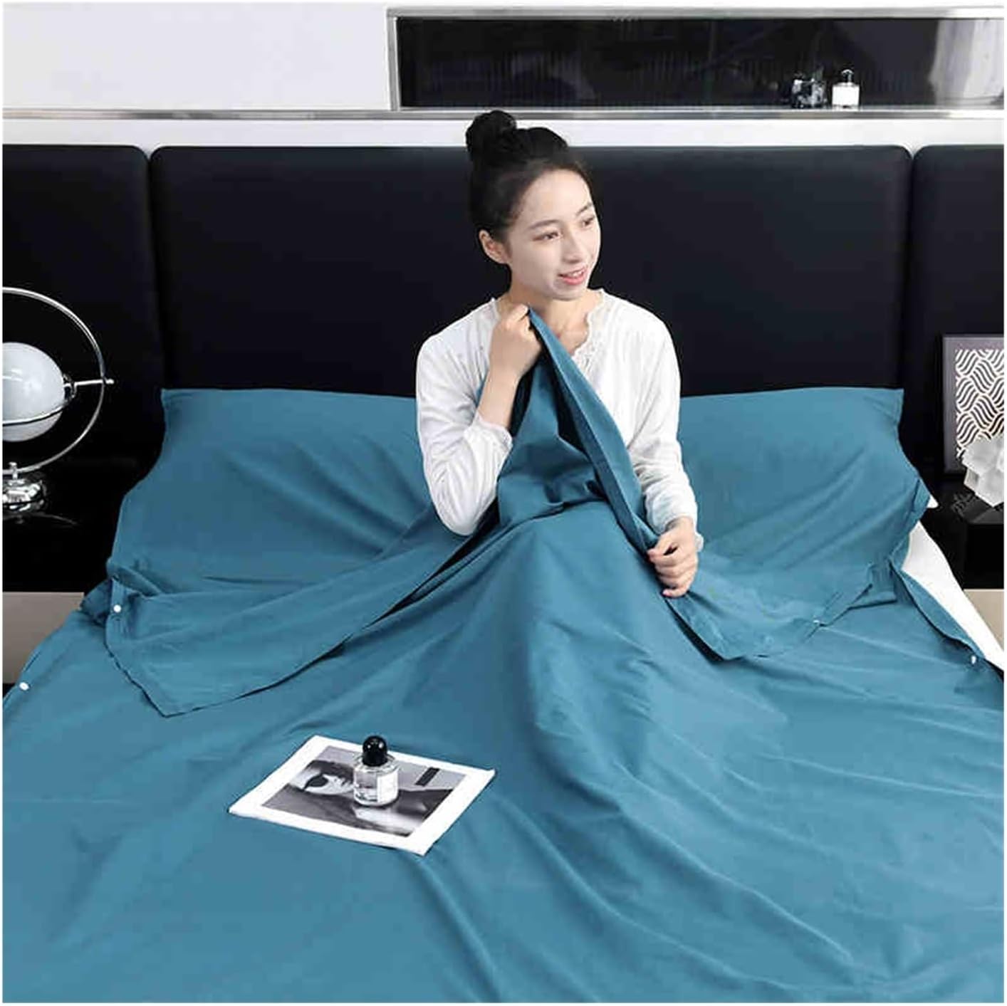 Adult Sleeping Bag Liner Single Double Lightweight Compact Travel Sheet for Hotels Traveling Camping Backpacking Hiking Suitable for All Seasons