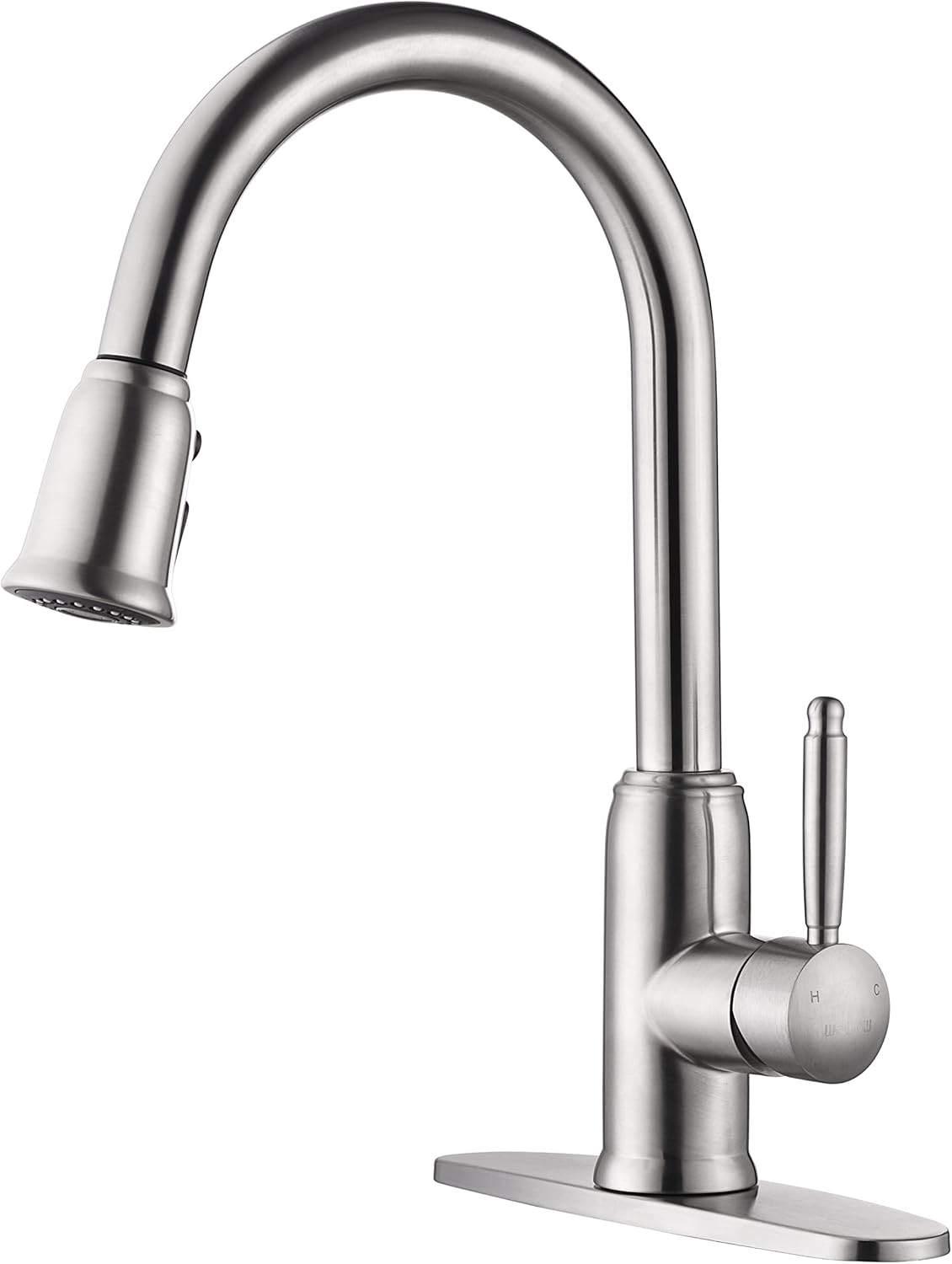 WOWOW Pull Down Kitchen Faucet with Sprayer Stainless Steel Kitchen