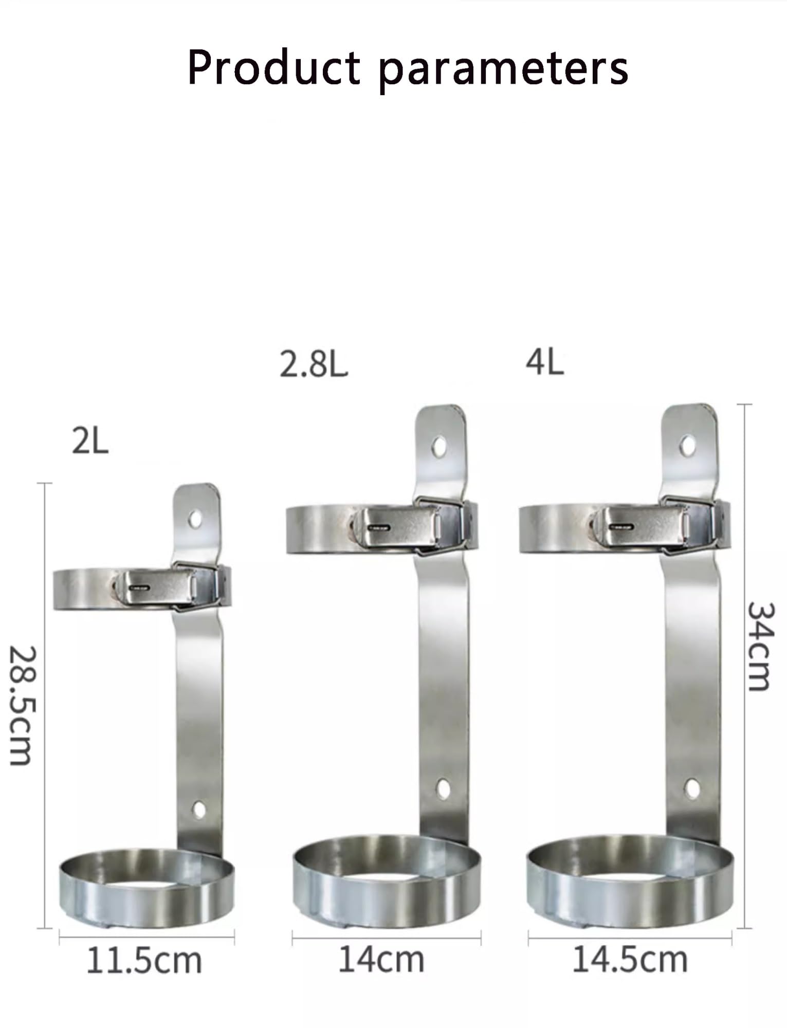 Soporte de Pared para bombonas de oxígeno - Soporte Industrial de Metal para bombonas de propano/oxígeno - Soporte de Almacenamiento Que Ahorra Espacio (34 x 14 cm / 13,4 x 5,5 Pulgadas) - D