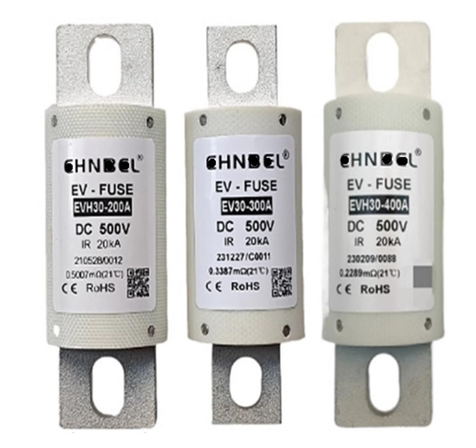 KOTIRCYY 1pcs Fuses EVH25-125A DC500V EVH25-250A EVH30-200A EVH30-300A EVH30-350A EVH30-400A DC500V(EVH25-125A DC500V)