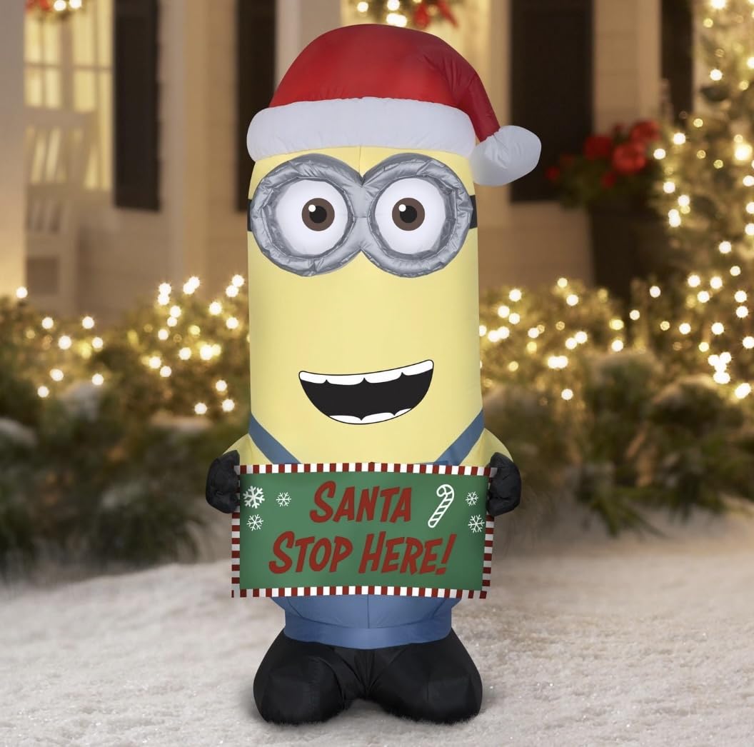 Gemmy Airblown Inflatable Minions Kevin 5 FT Outdoor Indoor 