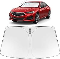 Vista 260 de Proadsy 2025 - Parasol para parabrisas actualizado con ajuste personalizado para Nissan Rogue 2014-2020, protector plegable de 4 capas