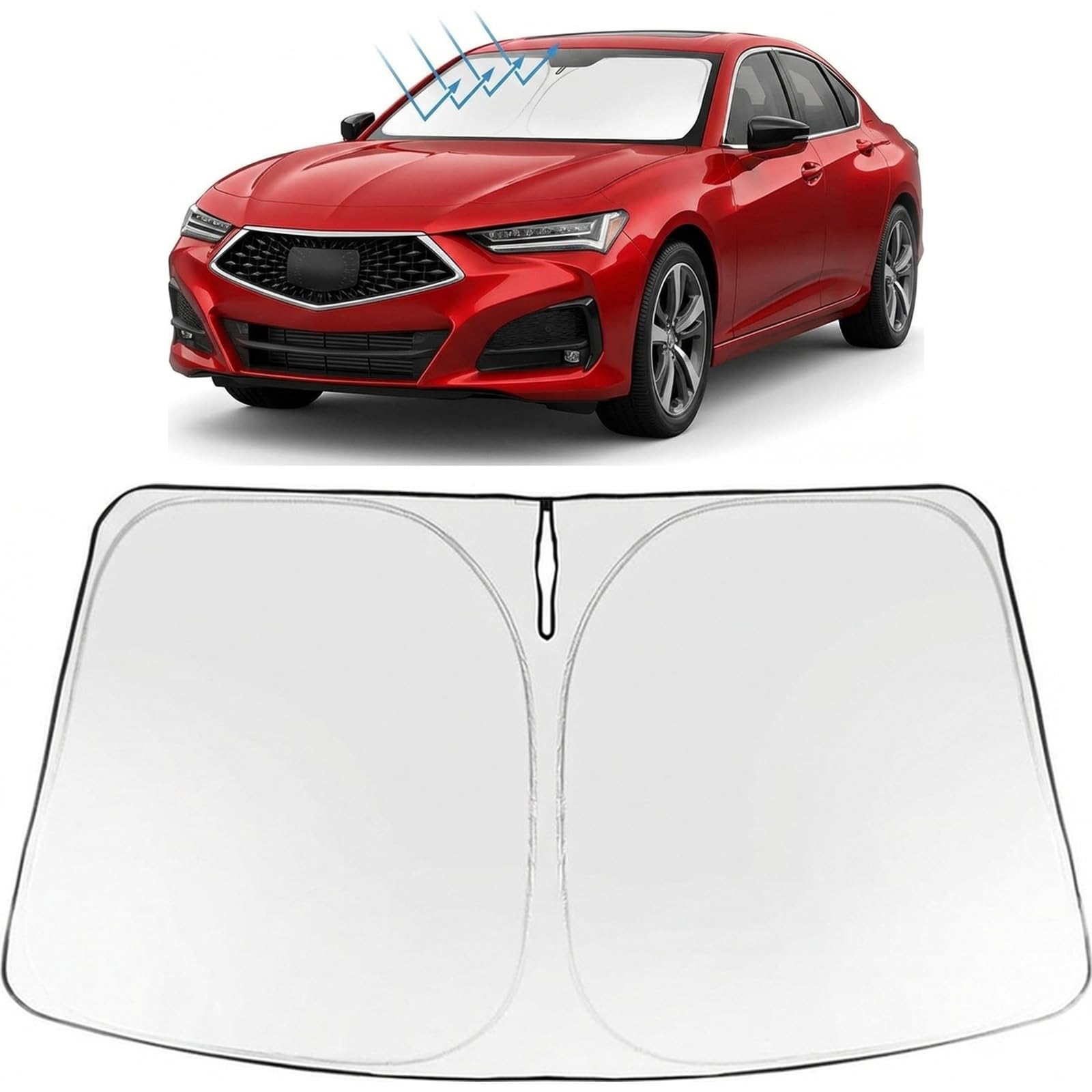 Proadsy Custom Fit 2021-2026 Acura TLX Windshield Sun Shade, Blocks Heat