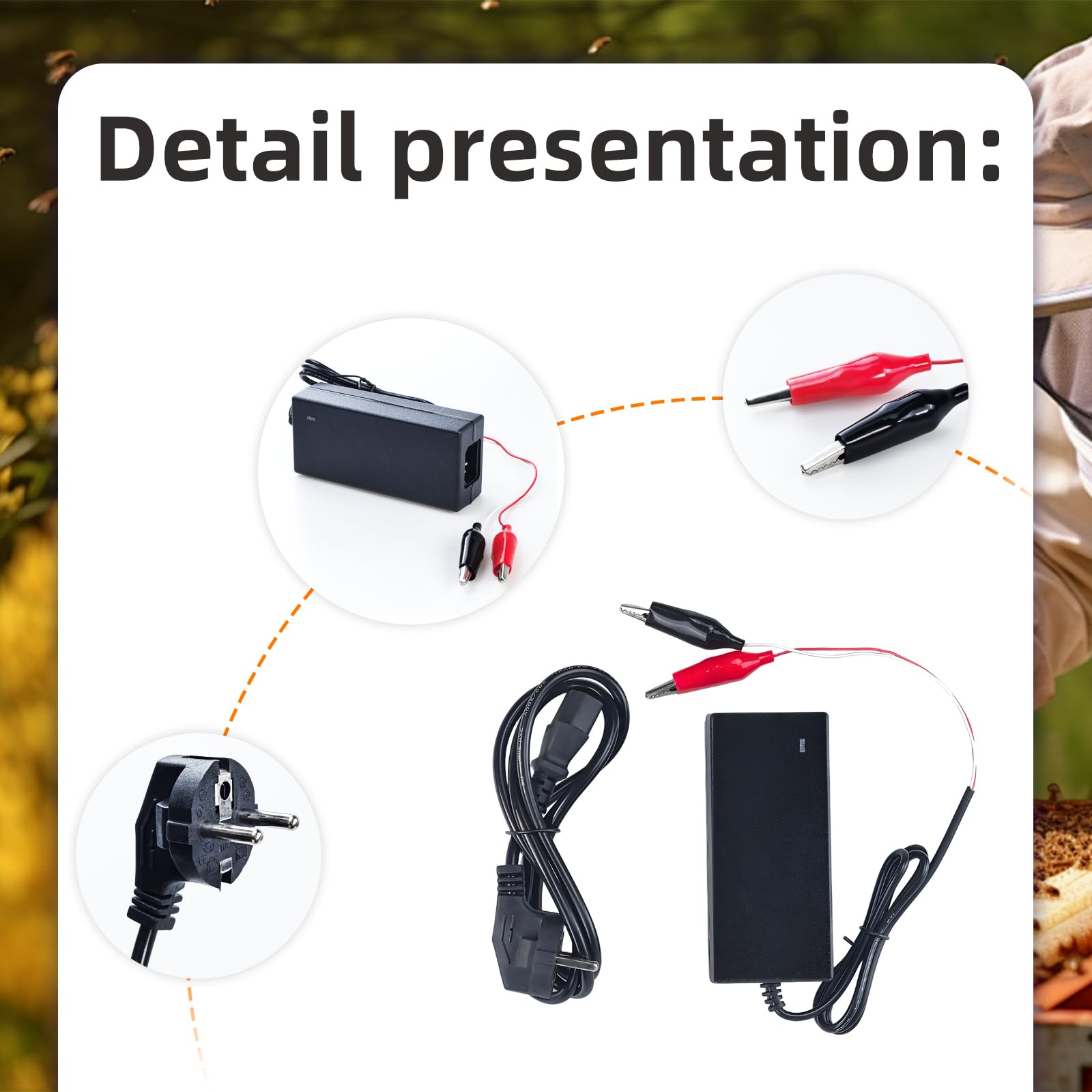 Imkereibedarf Elektrisches Einbetter, Heizgerät Bienenstock Installer Ausrüstung Imkerei Werkzeug EU 100-240V, Beehive Frames Embedder Wire Embedder für Imkereiausrüstung Beekeeping Tools