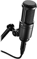 Vista 9 de Audio-Technica Micrófono de estudio de condensador AT2020 con cable XLR Knox Studio Stand y filtro Pop