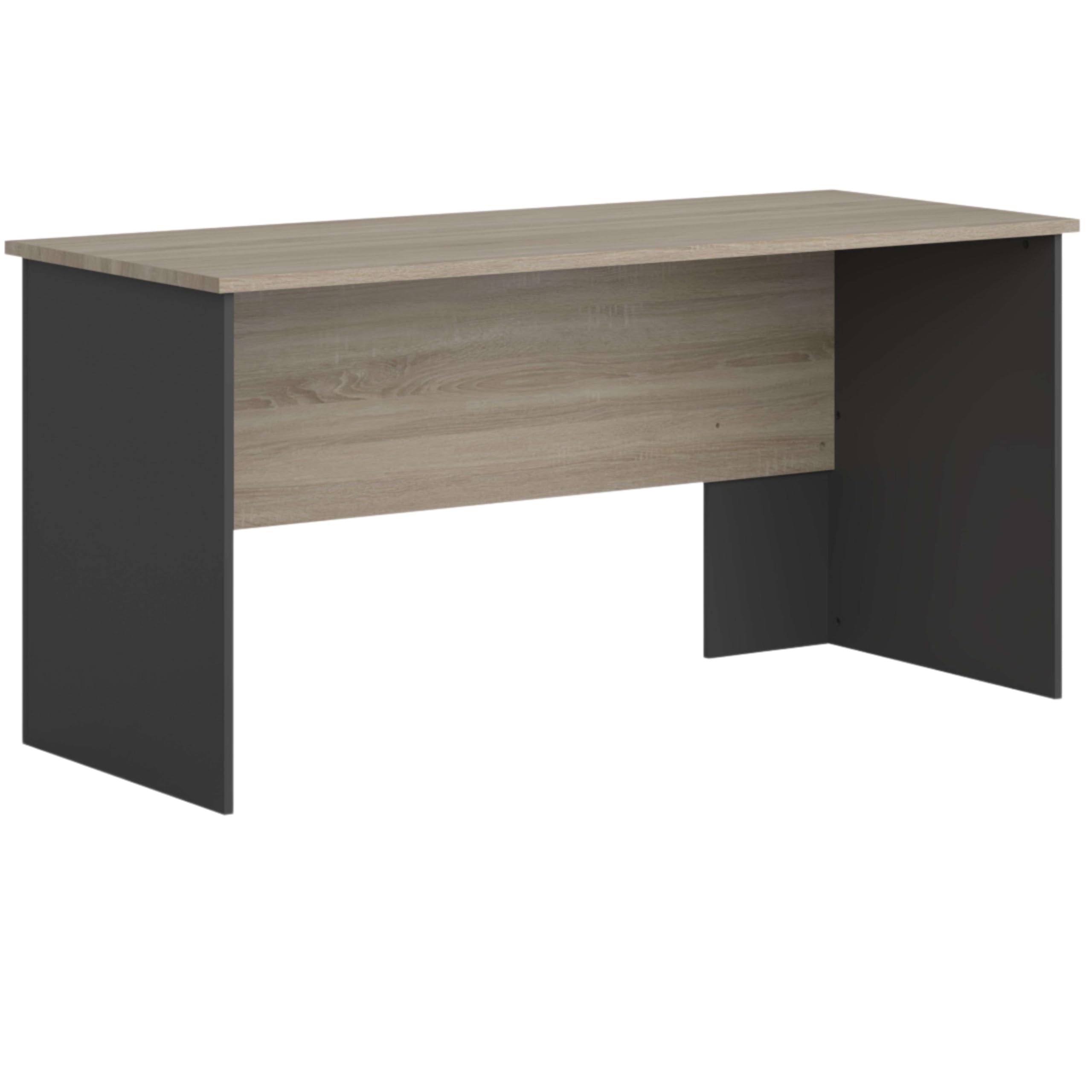 Miroytengo Mesa de Escritorio Oficina Nibis Industrial Color Roble Sonoma y Gris Antracita 160 cm
