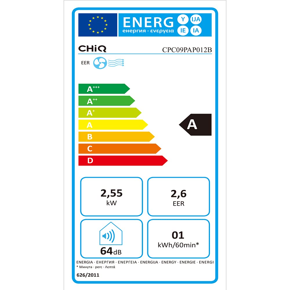CHiQ Portable Air Conditioner 9000 BTU - 4 in 1 Modes (Cooling, Fan, Dehumidifier, Sleep Timer) Compact Portable Mobile Air Conditioner Unit - CPC09PAP01 : Amazon.ae: Kitchen