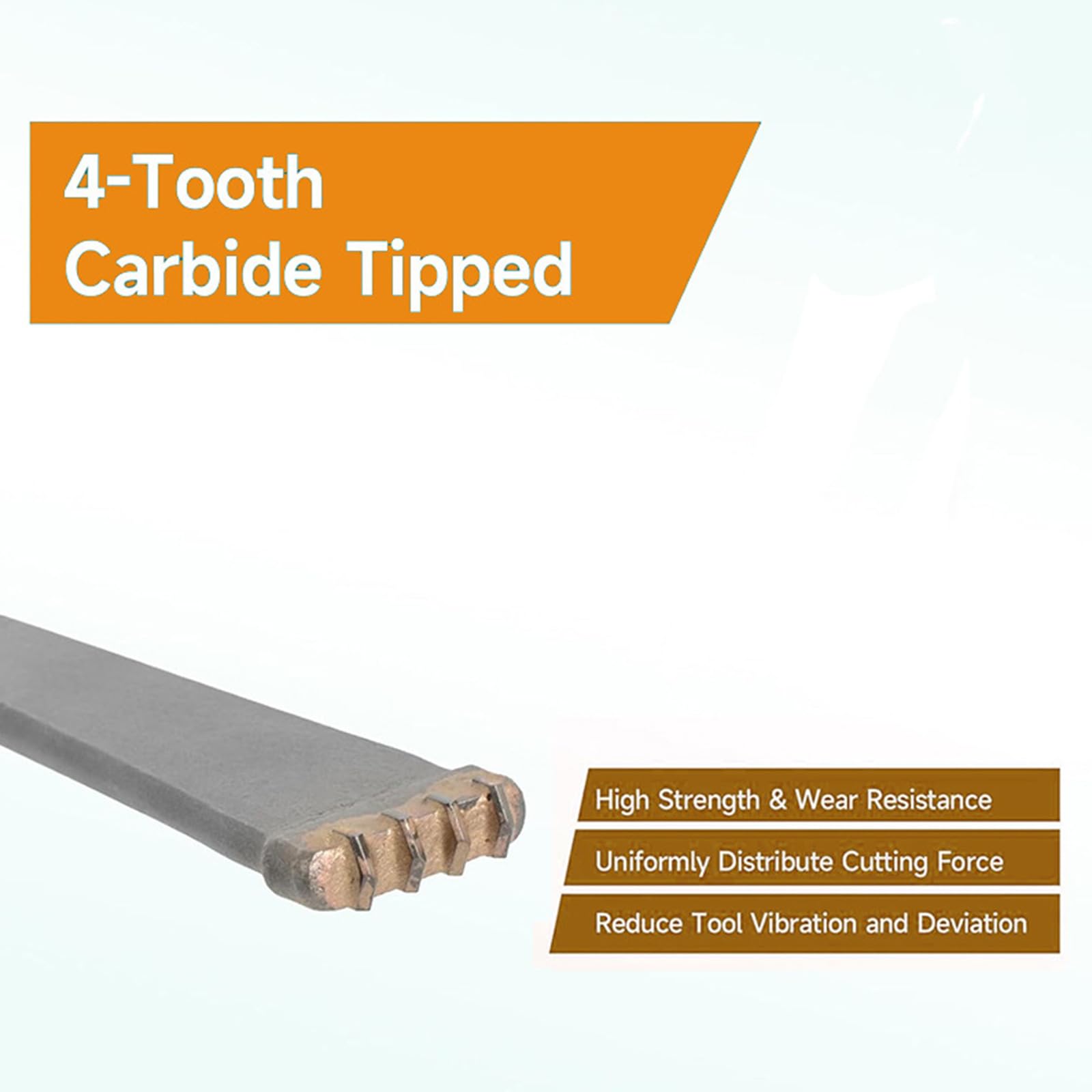 Cinceles multiusos de 32 mm con 4 dientes para perforación de construcción y trabajos de mampostería con cinceles de vástago redondo