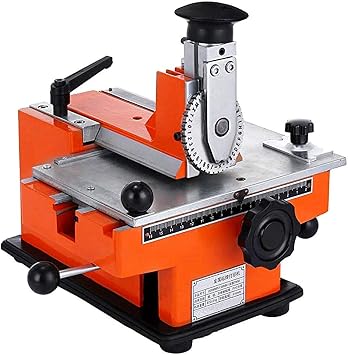 Metal Nameplate Label Stamping Machine Semi-Automatic Embosser Printing Machine Dog Tag Printer 5mm Dot Matrix Wheel