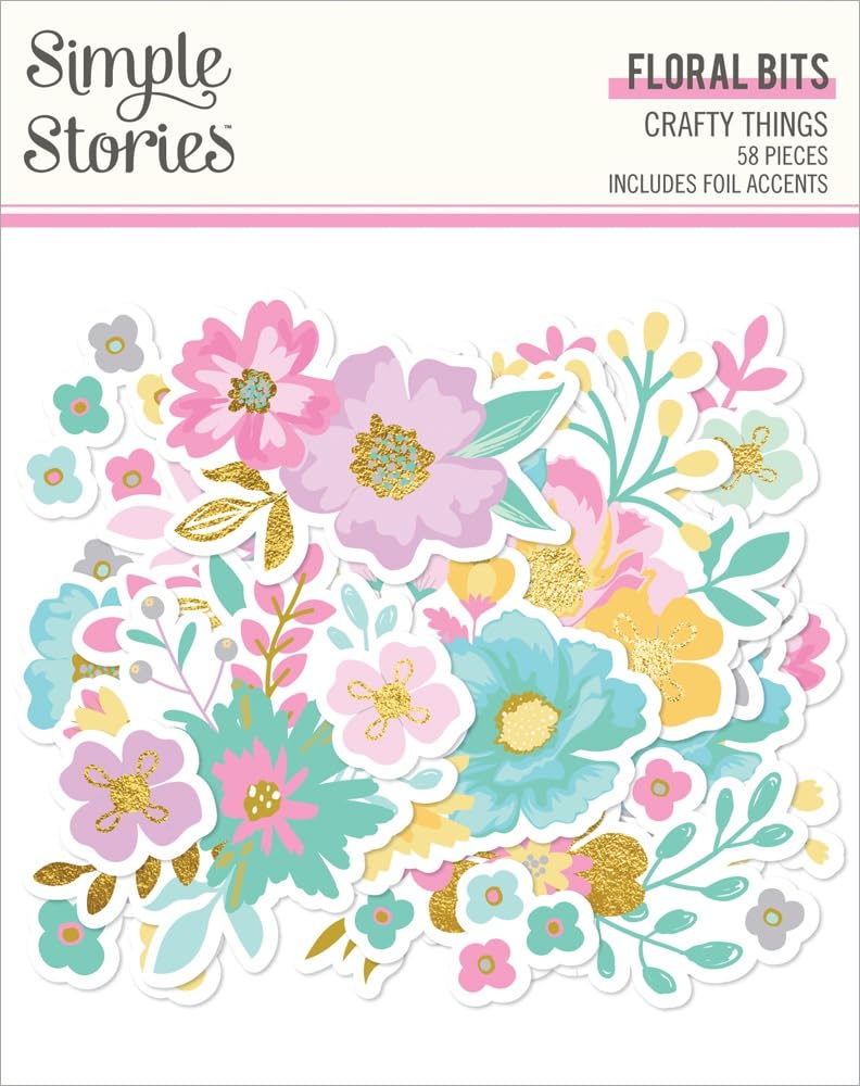 Simple StoriesCrafty Things Bits & Pieces 58/Pkg-Floral