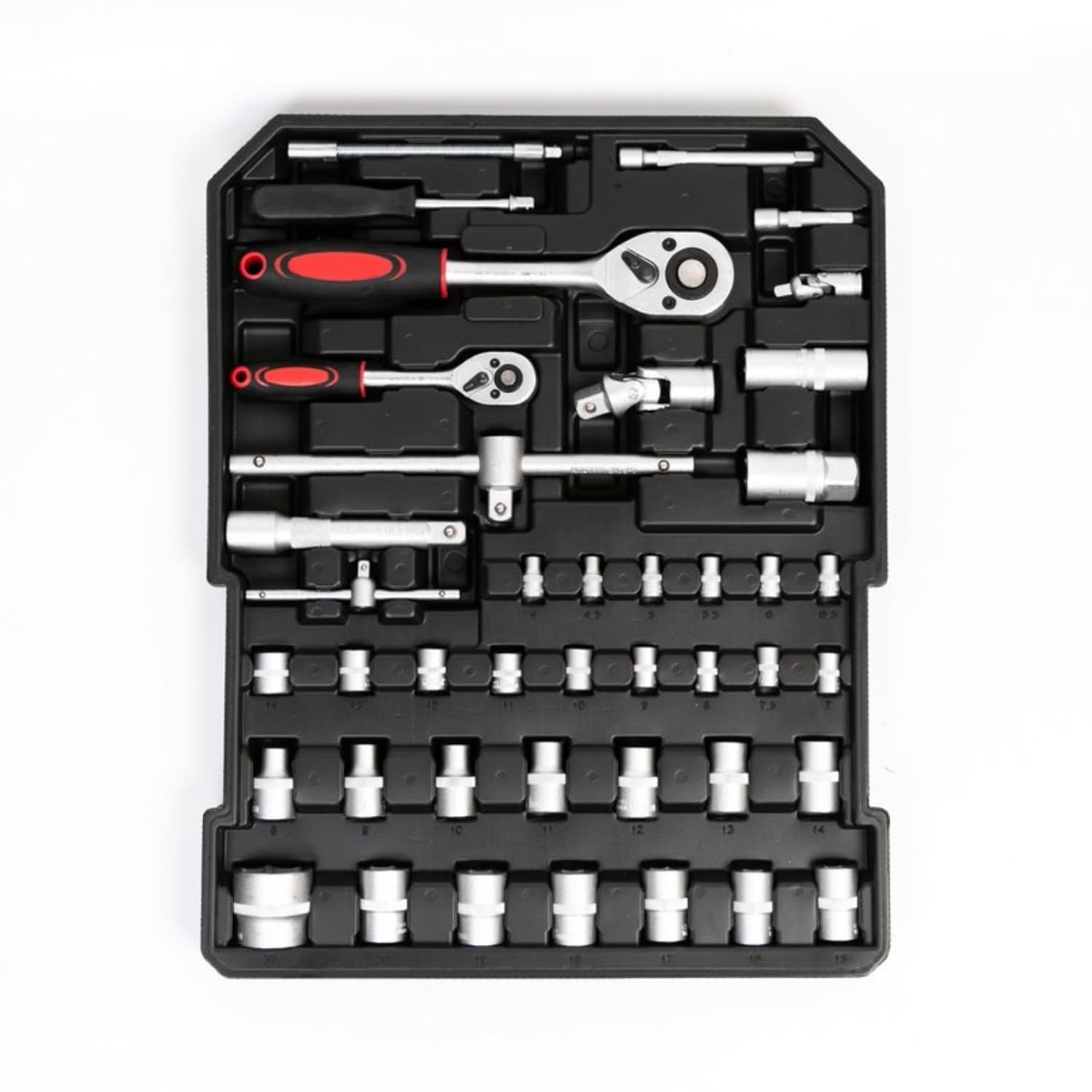 MBI - Valigetta attrezzi completa con 318 Pezzi con 4 scomparti removibili, ruote e manico, Carrello porta attrezzi 51x36x20 Cm, cassetta da lavoro fai da te