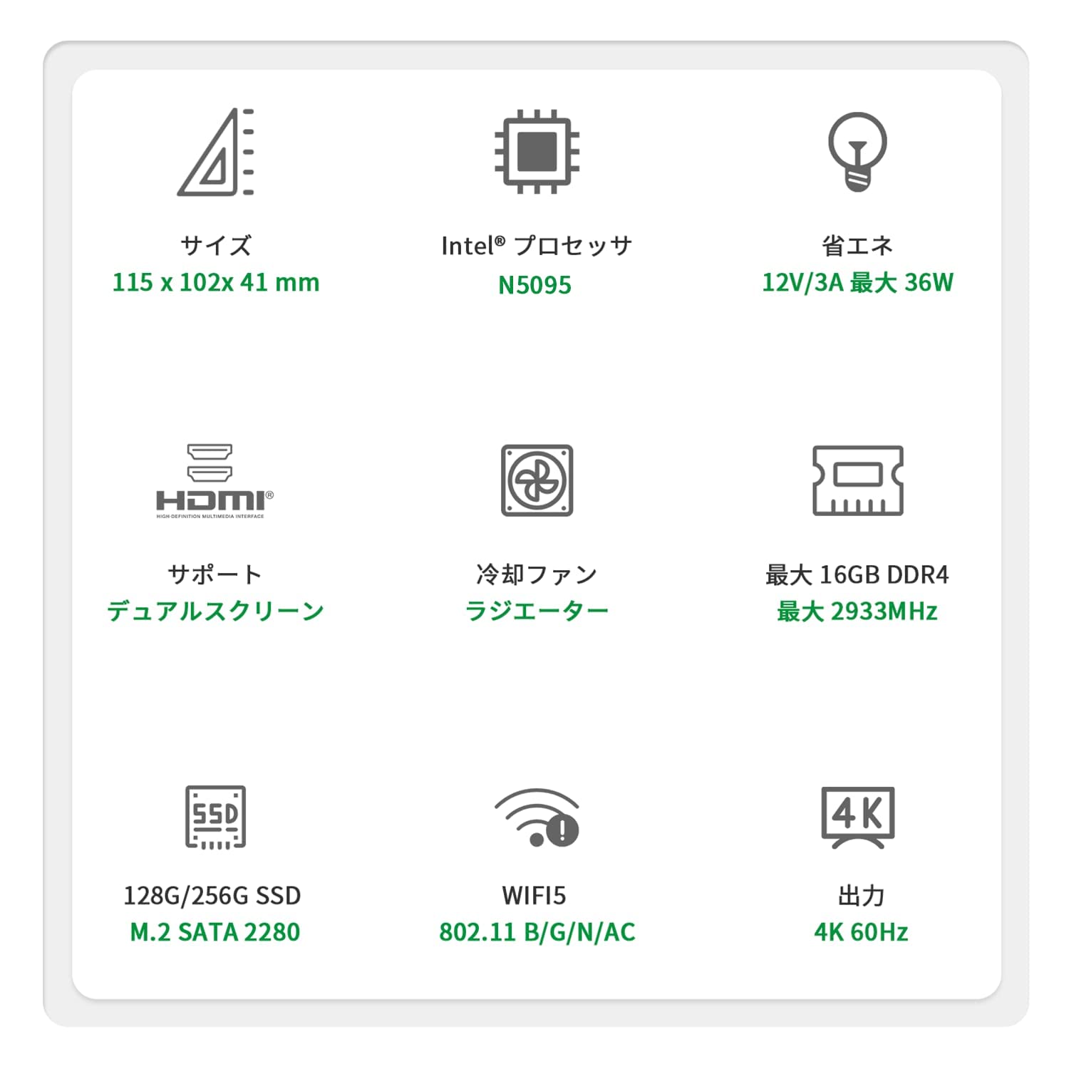 Amazon.co.jp: TRIGKEY Mini PC Intel 11th Generation N5095