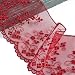 RED Flower Embroidered tulle lace Trim, 3-1/4 Inch by 1 Yard, STEP-3801