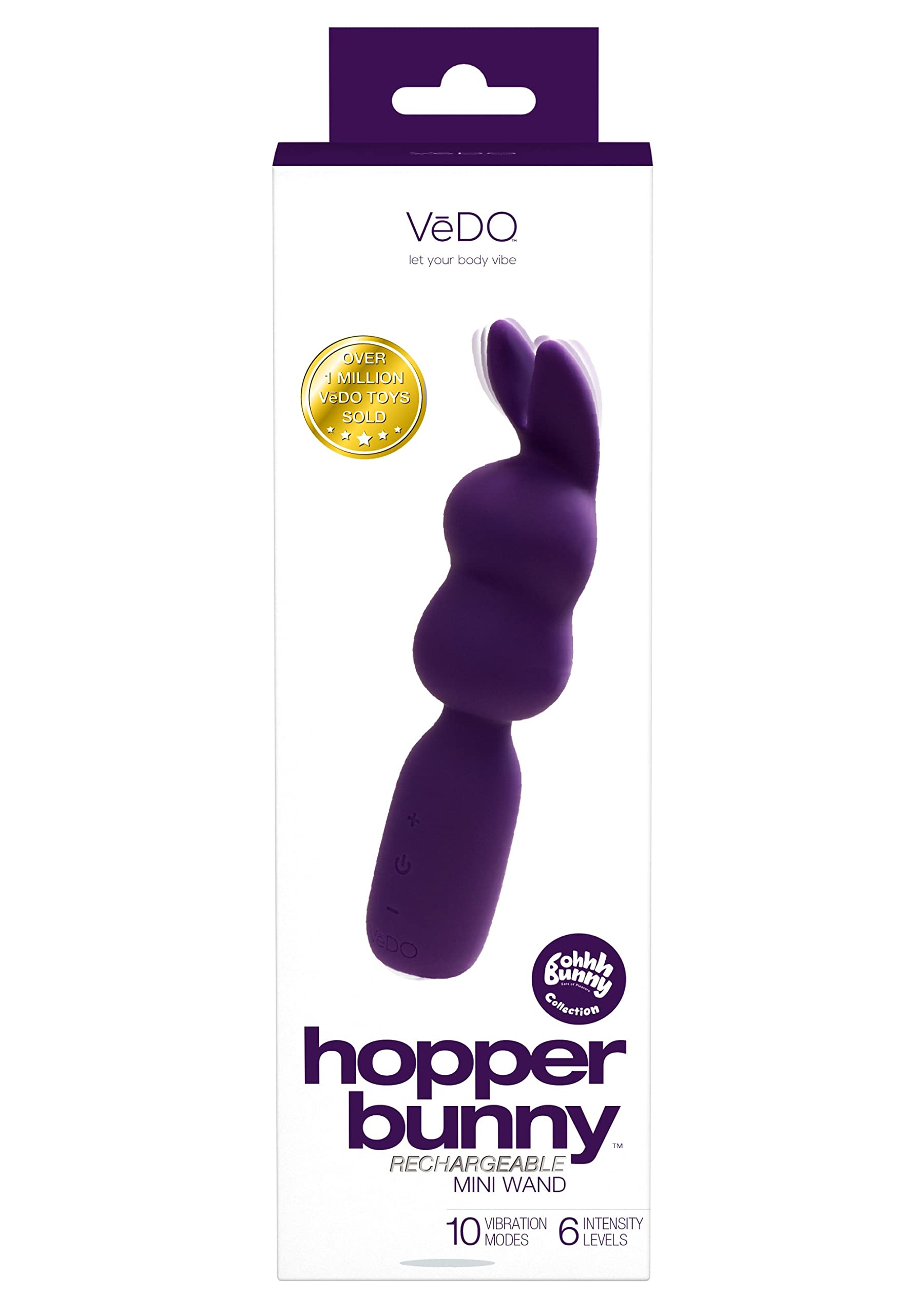 Amazon.com: VeDO Hopper Bunny Vibrator, Clitoral Vibrating Massage Wand,  Rechargeable 10 Function Bullet, Ultra Powerful Waterproof Adult Sex Toy  Vibe (Purple) : Health & Household