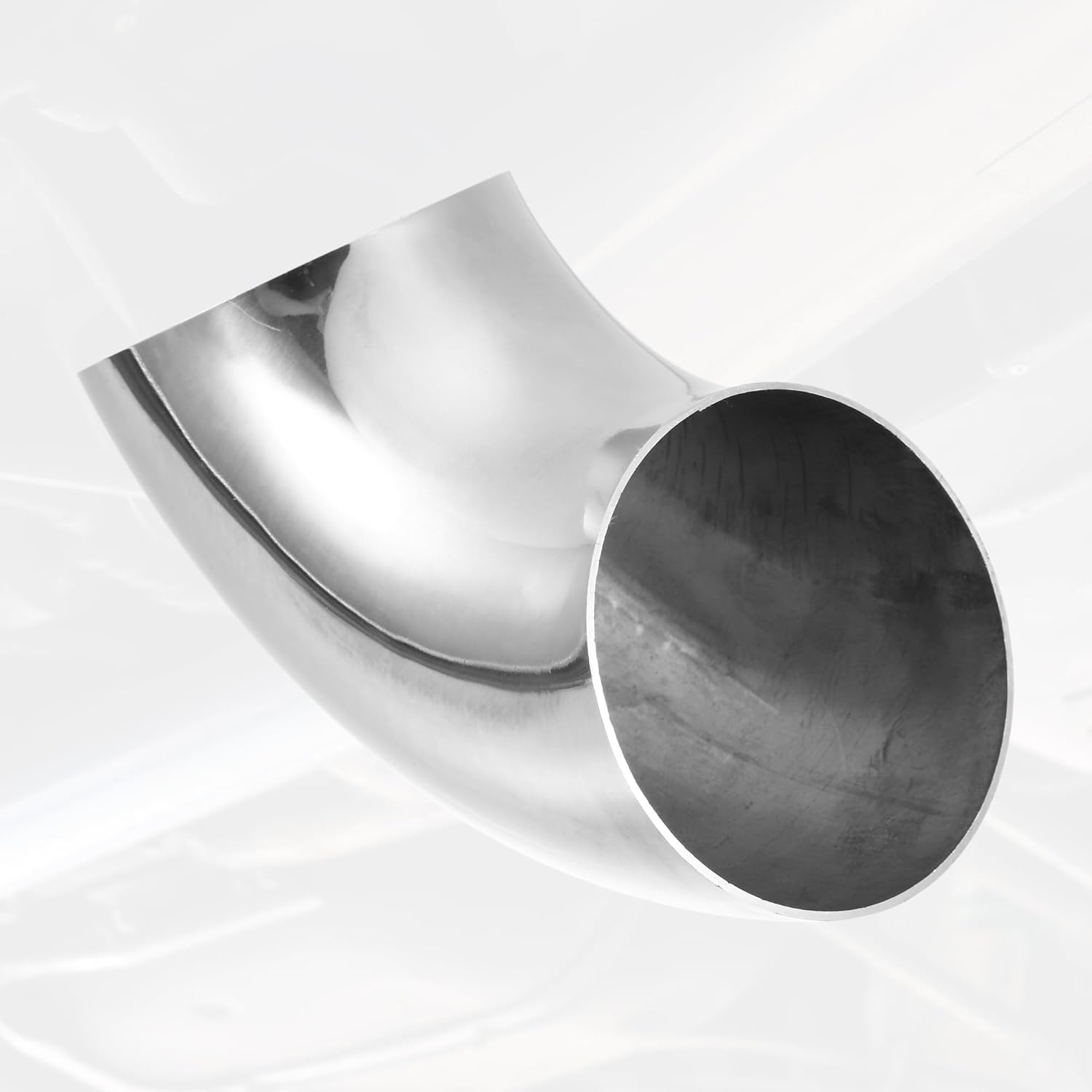uxcell OD 4.5 Inch 90 Degree SS304 Stainless Steel Bend Tube Exhaust Elbow Pipe for Car Modified Exhaust System 0.08" Wall Thickness Piping Silver Tone