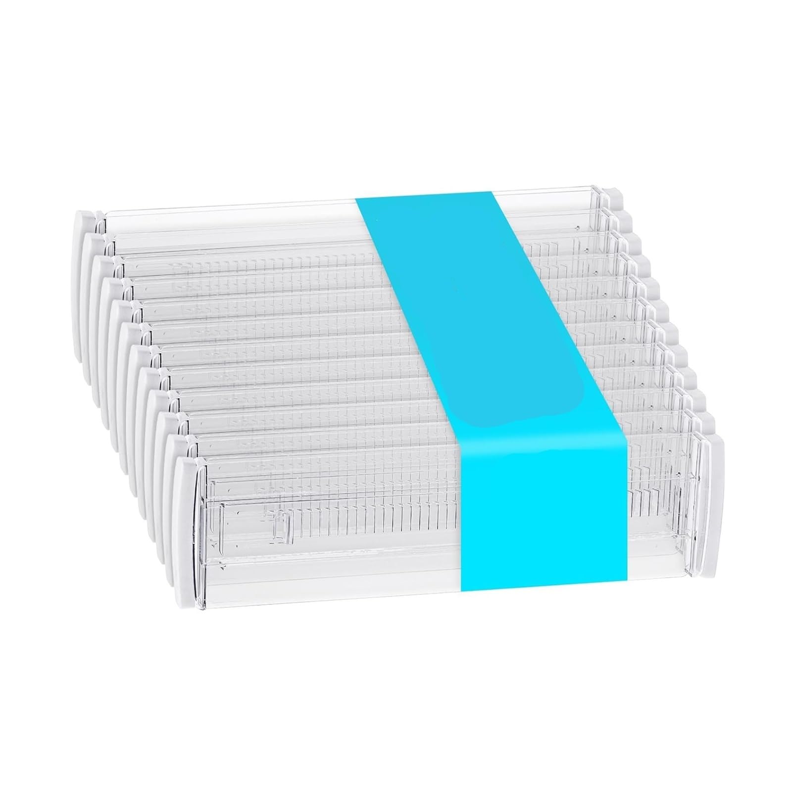 Schubladenteiler, 12er-Pack, verstellbarer Organizer, transparente, erweiterbare Kommode zur Aufbewahrung von Kleidung, Küchenutensilien